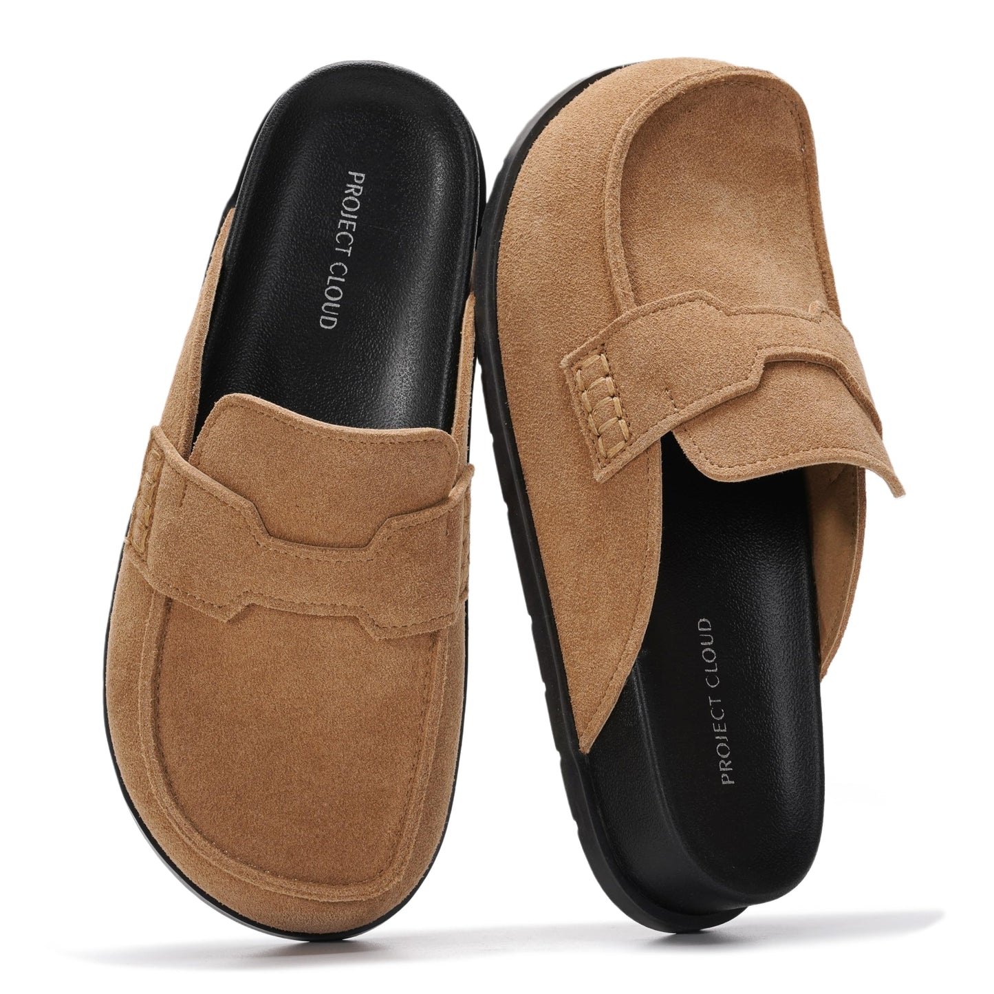 Project Cloud 100% Genuine Leather Womens Clogs - Plush & Soft Insole with Arch Support Non Slip Mules & Clogs for Women Footwear - Water Resistant Women Shoes (Foamy)