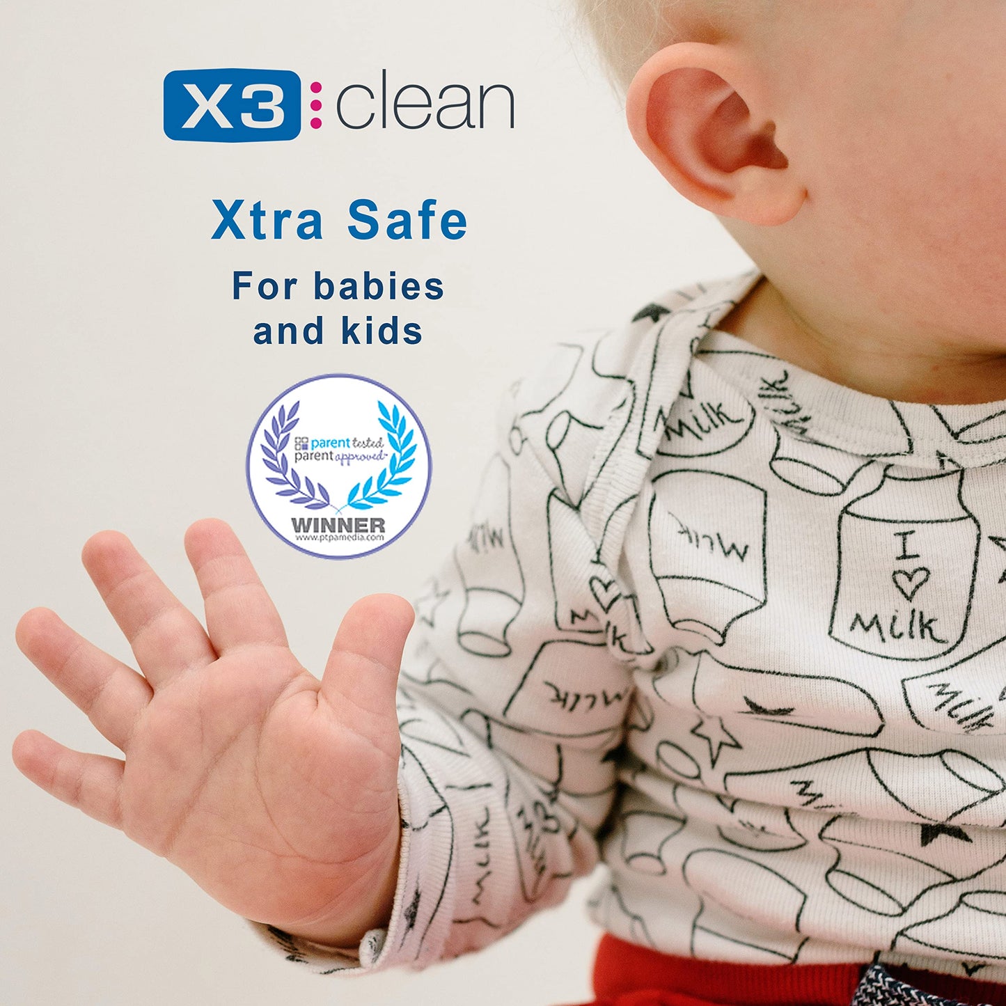 X3 Clean Hand Sanitizer Foaming Pump – Alcohol Free & Fragrance Free Moisturizing Formula – Kills 99.9% Germs – Made in USA - 135.2 oz (4L) Economy Refill Size (2 Pack)