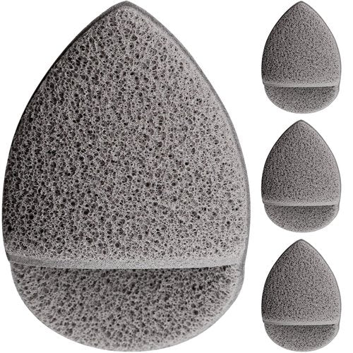 KOL Face Scrubber, Premium Charcoal and Vitamin E Infused Facial Cleansing and Exfoliating Pads for Daily Face Cleaning and Makeup Removal, 3 Count