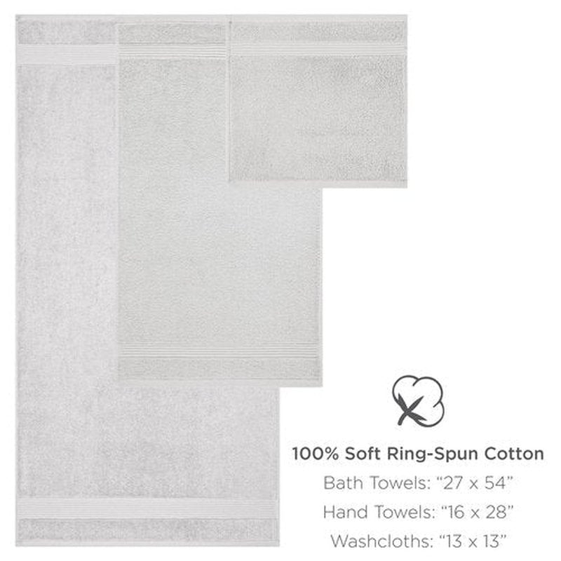 Arkwright Bath Towels Set of 4 - Super Soft 100% Cotton, 600 GSM Quick Dry & Absorbent, Luxury Bathroom Essentials for Hotels, Spa, Hosts, and Vacation Rentals, Alabaster Ivory