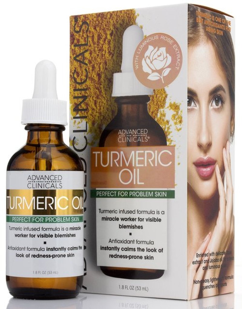 Advanced Clinicals Collagen Facial Serum + Turmeric Oil Face Serum Skin Care Set, Skin Plumping Anti Aging Serums For Face Help Brighten Skin Complexion, Fight Fine Lines, & Wrinkles, 2-Pack Bundle