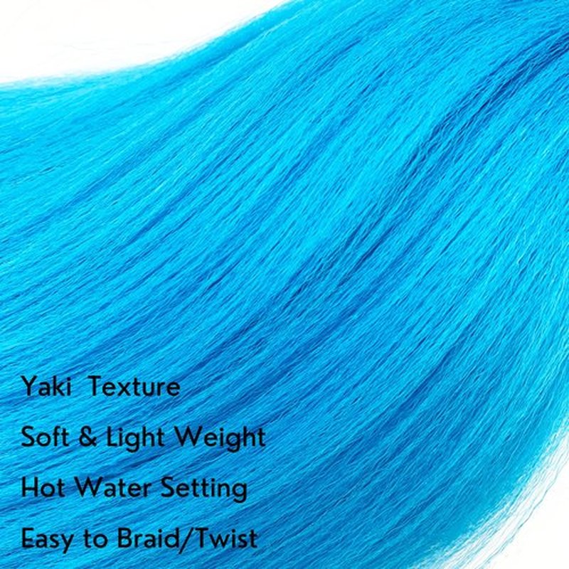 Blue Braiding Hair Pre Stretched 16 Inch Short Box Braids Hair Extension for Braiding (Pack of 6)