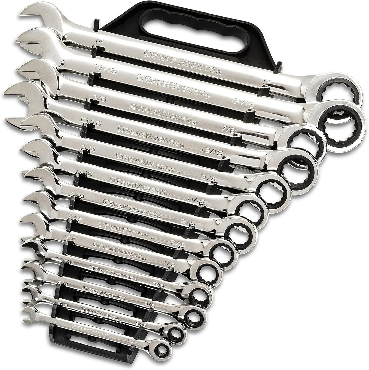 Combination Ratcheting Wrench Set - 25-Piece SAE & Metric Tool Kit for Mechanics