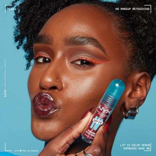 NYX PROFESSIONAL MAKEUP Lip IV Hydrating Gloss Serum, Lip Stain with 12HR Hydration - Blush Rush (Pink Lip Gloss)