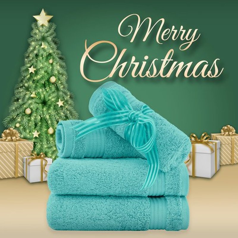 American Veteran Towel, 100% Cotton Turkish Washcloths for Bathroom Essentials 4 Pack, Soft Absorbent Wash Cloths Quick Drying Small Towels Washrags, Turquoise Blue