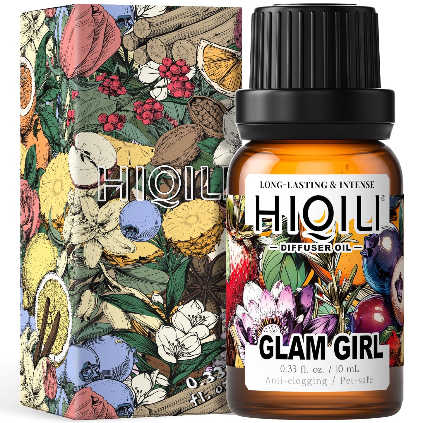 HIQILI Glam Girl Diffuser Oil, Long-Lasting Refill for Diffusers & Humidifiers, Hotel-Grade Scent Suitable for Home Use - 0.34 Fl Oz