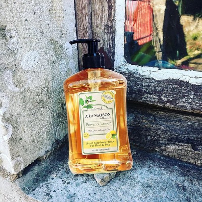 A LA MAISON French Liquid Hand Soap, Provence Lemon - Natural Hand Wash Made with Essential Oils - Biodegradable, Plant-Based, Vegan, Cruelty-Free, Alcohol & Paraben Free (16.9 oz, 1 Pack)