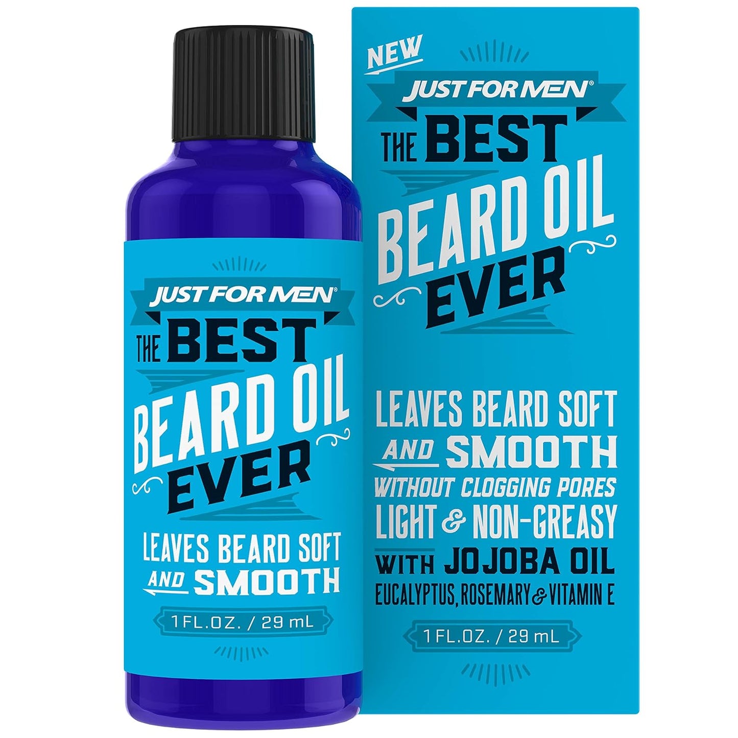 Just For Men The Best Face & Beard Wash Ever, Mosturizes to help prevent beard itching, Acts like Shampoo for the beard, Made with Oatmeal, Aloe, Chamomile, and Jojoba Oil, 3 Fluid Ounce