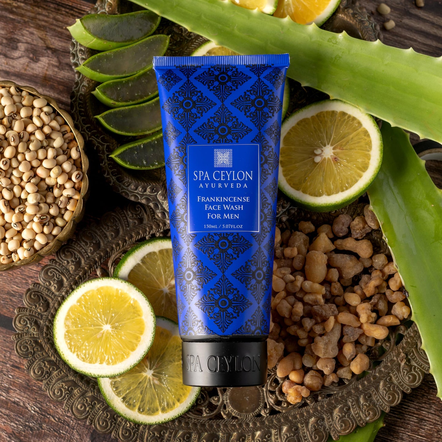 SPA CEYLON Frankincense Face Wash For Men | Foam Face wash | Facial Cleanser | Exfoliating Face Wash and Cleanser