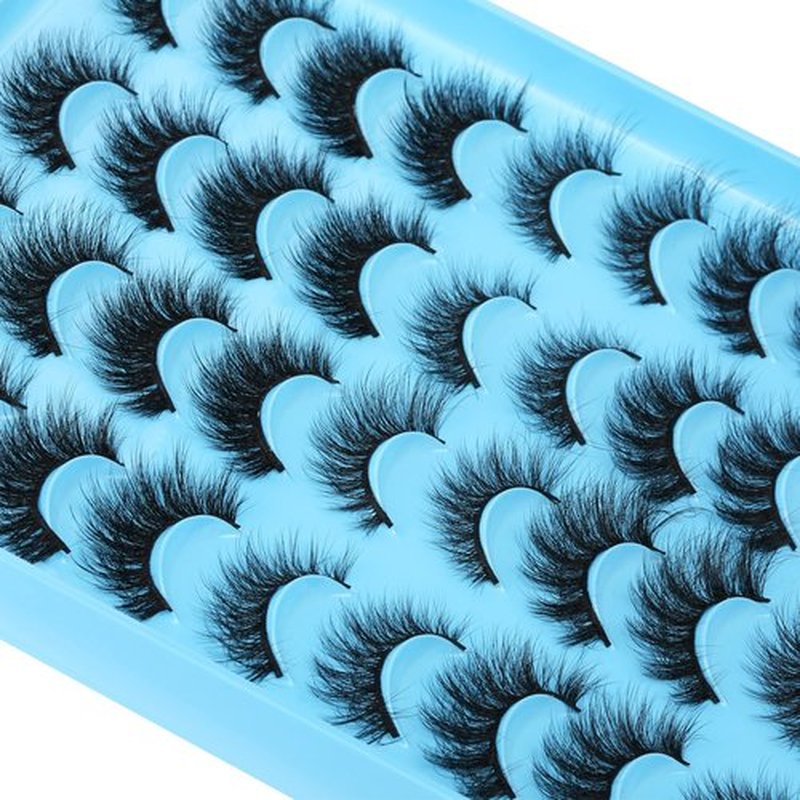 JIMIRE Faux Mink Eyelashes Fluffy Full False Lashes Cat-Eye Thick Volume 5 Styles Mixed Eye Extension 15-18MM Explosion Wispy Eye Lash Pack 20 Pairs