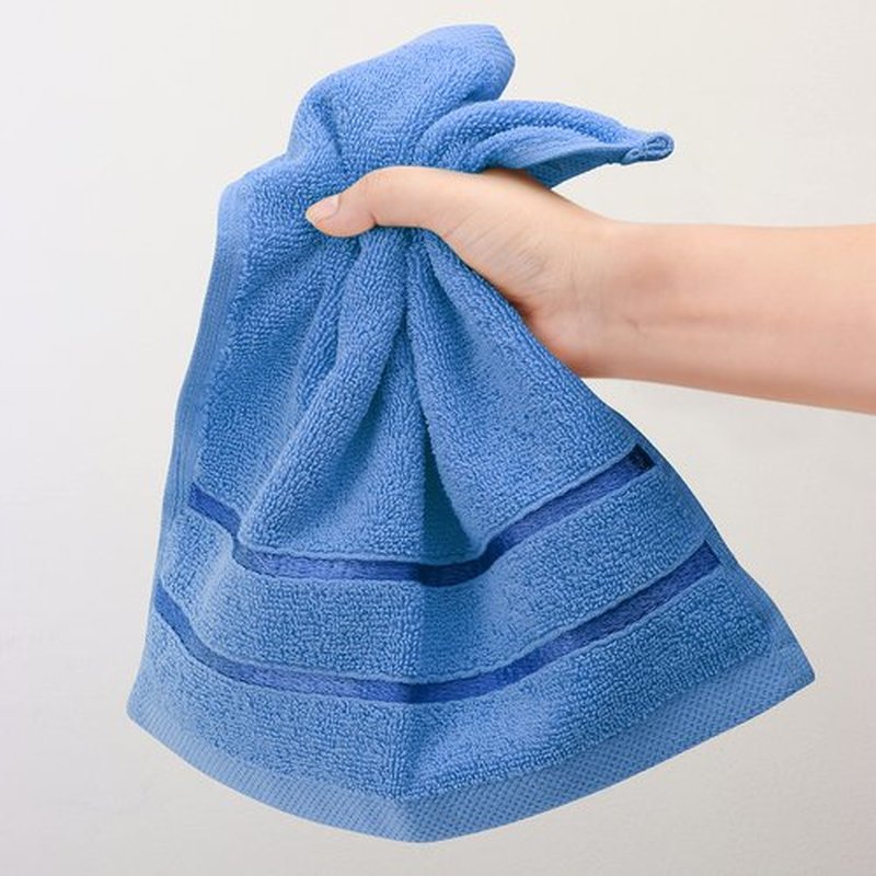 Utopia Towels - 12 Pack Viscose Luxury Wash Cloths Set, 12 x 12 Inches, 100% Cotton Ring Spun, Highly Absorbent and Soft Feel, Electric Blue