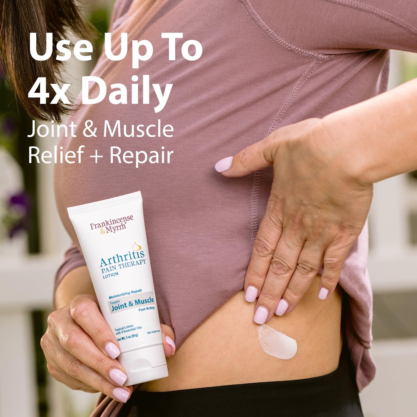 Frankincense & Myrrh Arthritis Pain Therapy Lotion, Joint & Back Relief 3oz