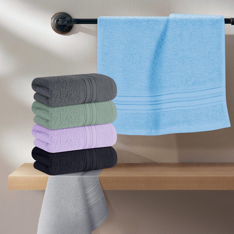BOUTIQUO Ultra Soft Cotton Washcloths, Contains 12 Piece Face Cloths 12x12 inch, Ideal for Everyday use Face Towels, Compact & Lightweight Multi Purpose Washcloths - Multi Color