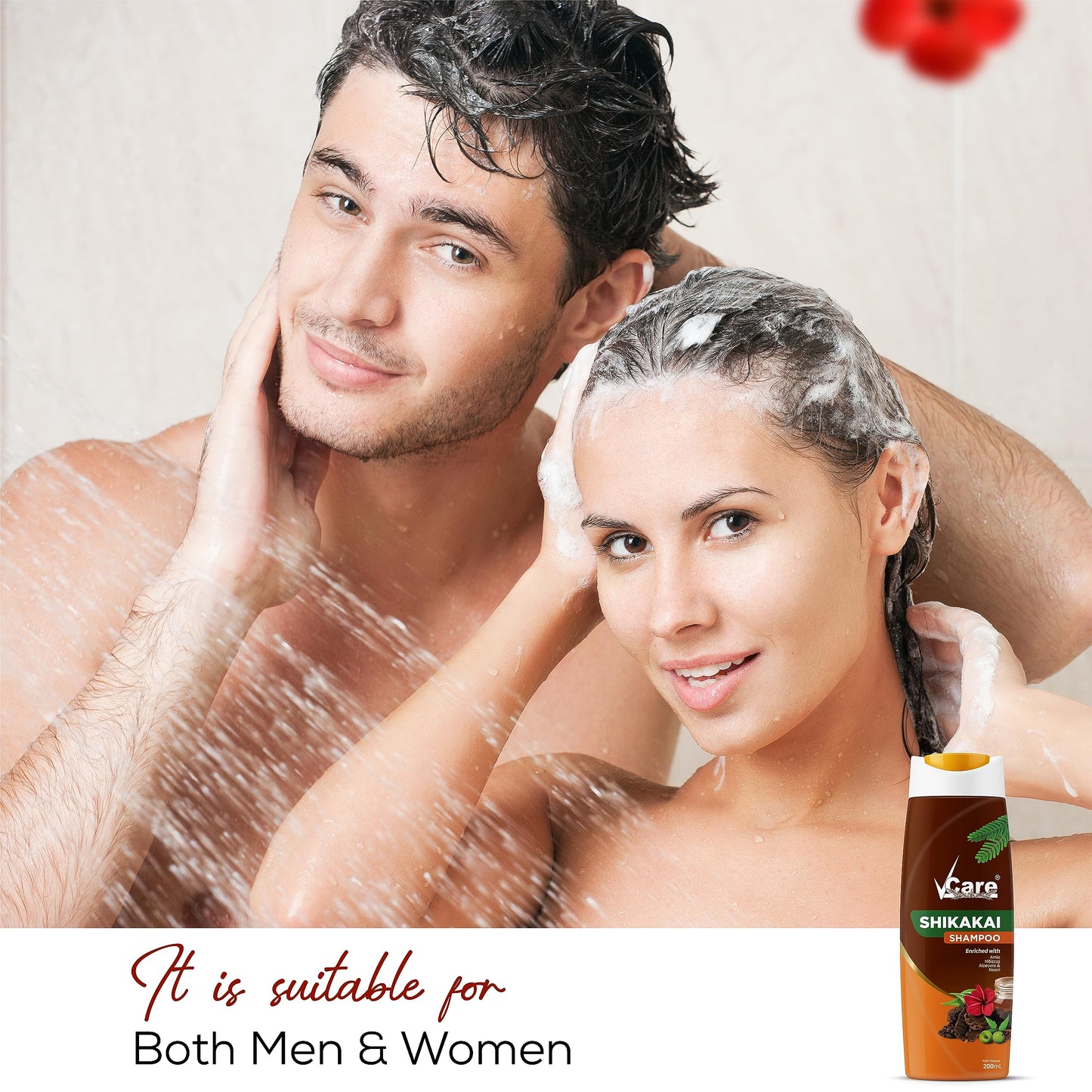 VCare Shikakai Shampoo Enriched With Amla | Hibiscus| Aloevera | Neem -200ml/6.7 Fl Oz