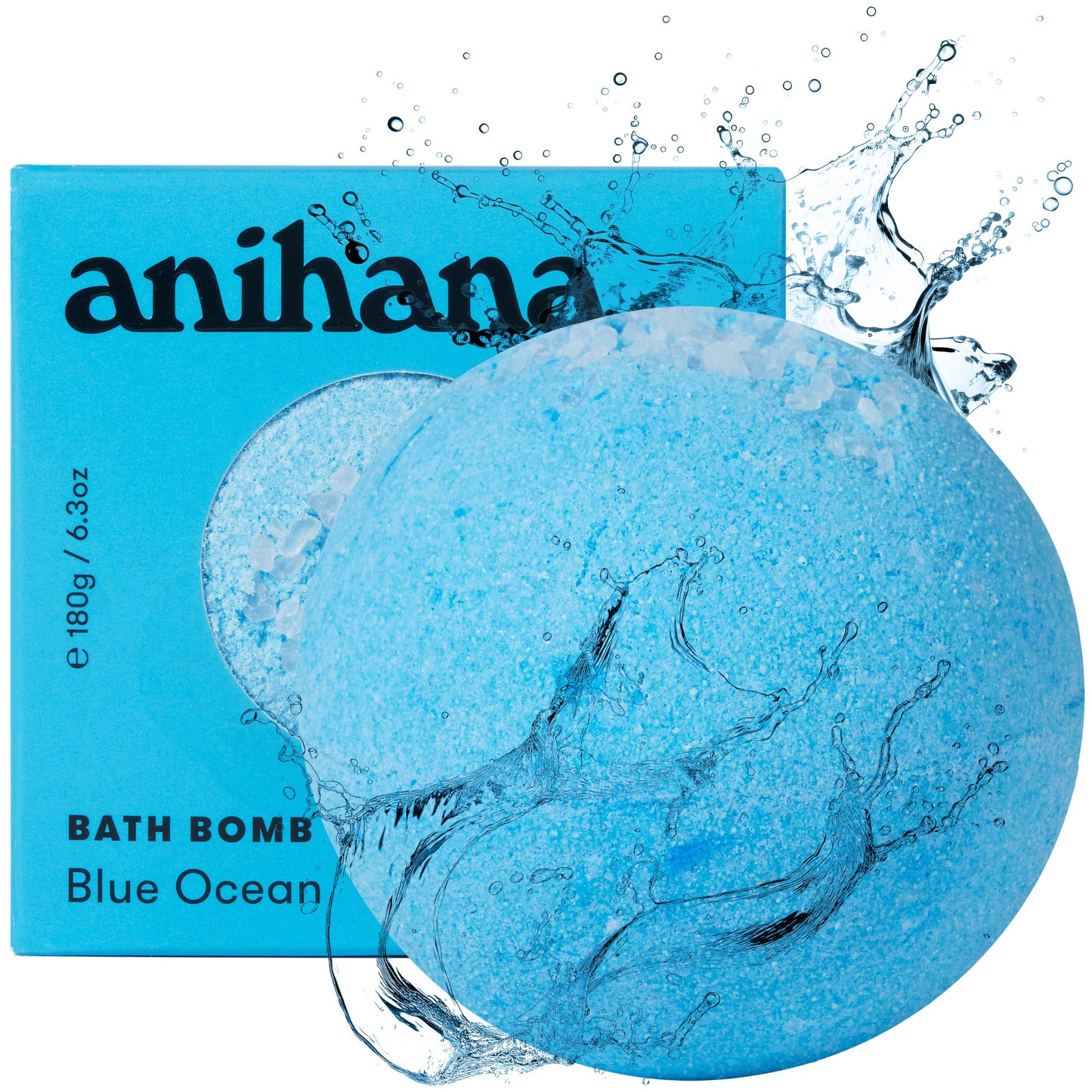 ANIHANA Bath Bombs Variety with Coconut Oil, Paraben Free, Hand-Crafted Luxury Fizzers, Raspberry, Peach, Manuka Honey & Grapefruit Lime Scents, 6.3 oz Each, 4 Pack