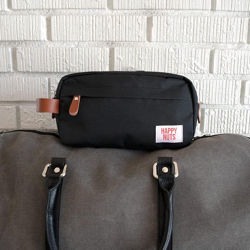 Men's Toiletry Bag - Canvas Organizer for Travel | TSA Approved, Black
