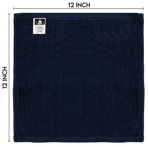 Towel and Linen Mart 100% Cotton - Wash Cloth Set - Flannel Face Cloths, Highly Absorbent and Soft Feel Fingertip Towels (Grey) (Grey, 12) (Multi, Pack of 24)
