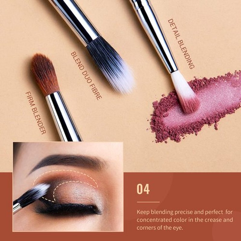 Jessup Eyeshadow Brush Set Professional Eye Blending Brushes for Lid Small Fluffy Soft Eye Brushes 10pcs, T331