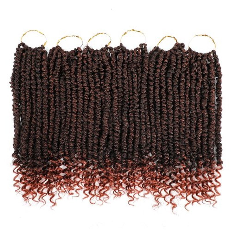 350 Passion Twist hair Pretwisted, 10 Inch 9 Packs Passion Twist Crochet Hair,Soft Pre Twisted and Looped Crochet Hair For Women, Short Curly Crochet Braids(10",T1B/350#)
