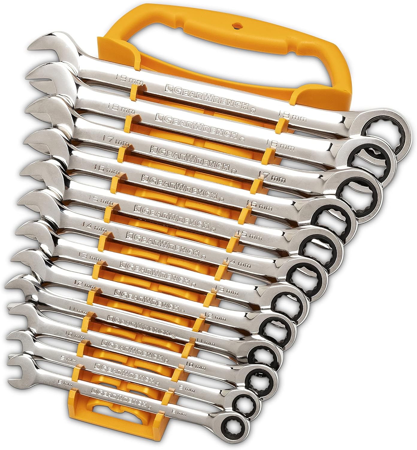 Combination Ratcheting Wrench Set - 25-Piece SAE & Metric Tool Kit for Mechanics