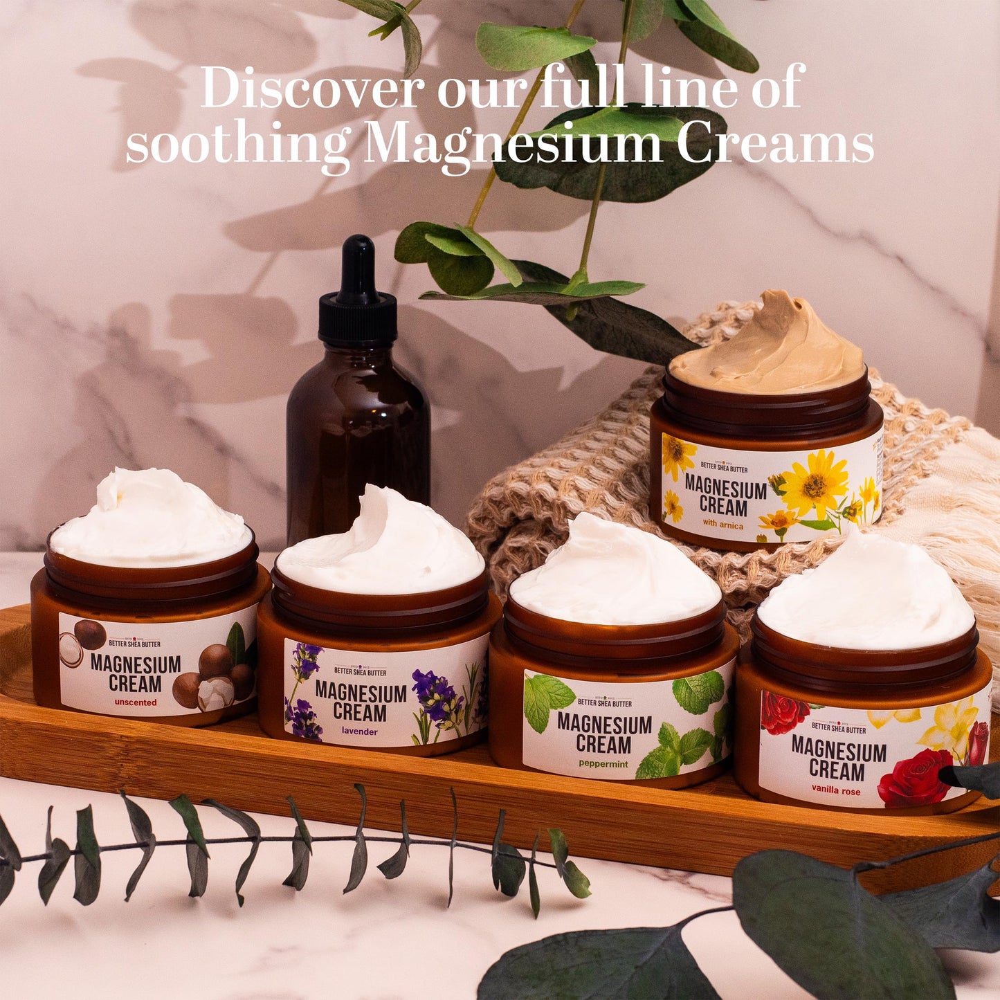 Better Shea Butter Magnesium Cream for Feet | Peppermint | Relieves Muscle Tension and Cramps | Night Lotion for Pregnancy, Kids and Babies | Organic and Natural Ingredients