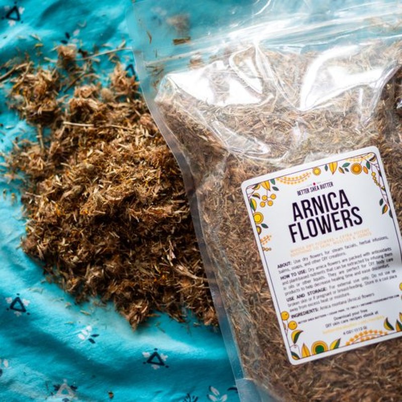 Arnica Flowers Dried for Making Arnica Tincture, Arnica Infused Oil, Poultices and Salves | 4 oz of Dried Herbs Bulk | Whole Flowers and Herbs in Resealable Pouch