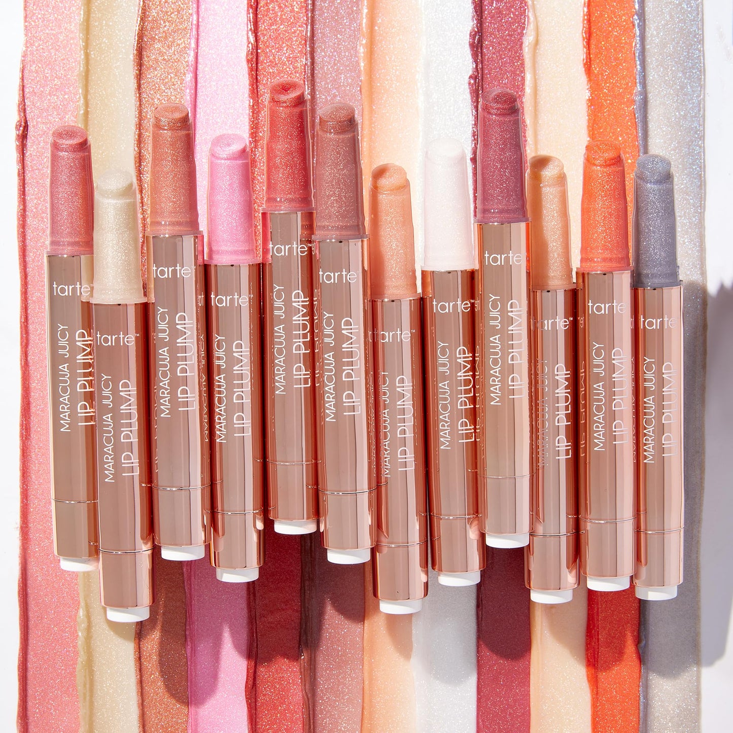 tarte maracuja juicy shimmer glass lip plump – Hydrating & Volumizing Lip Gloss Balm with Hyaluronic Acid & Vitamin E, Plumps & Moisturizes, Vegan & Cruelty-Free, full size, rosy copper