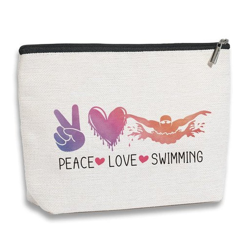 kdxpbpz Swimming Bag Funny Swimming Gifts for Swimming Team Gifts Swim Coach Gifts, Swim Teacher Gifts, Swimming Coach Makeup Bag Thank You Birthday Gifts for Women Her Female Swimmer