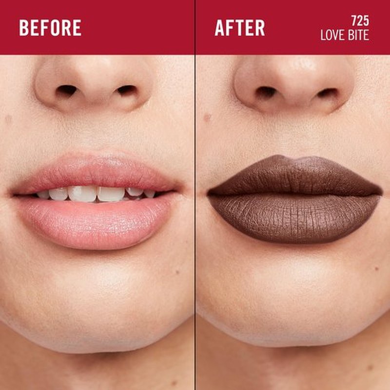 Rimmel London Lasting Mega Matte Liquid Lipstick, Long-Lasting, Hydrating, Vegan Formula - 725 - Love Bites, 0.25oz