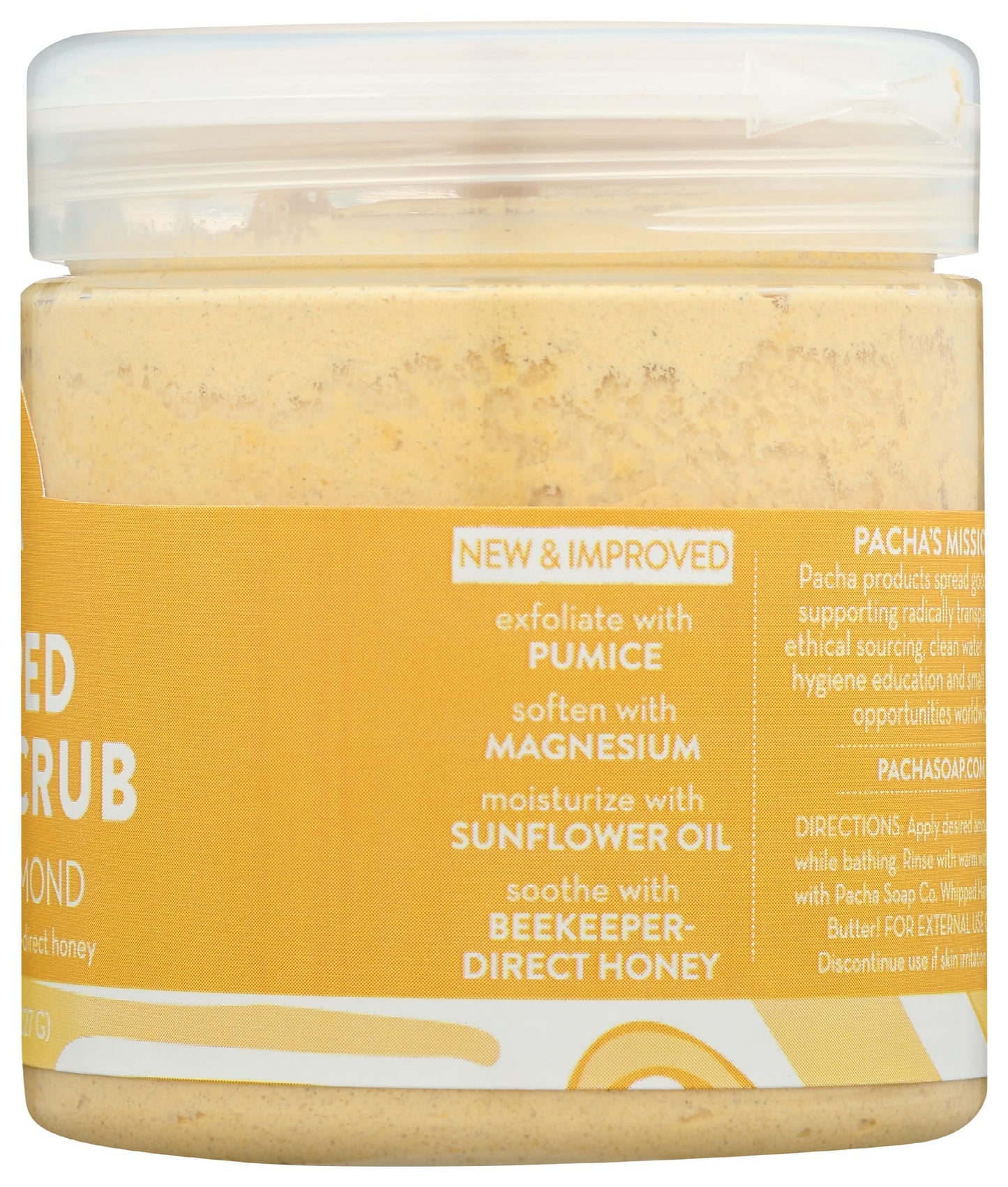 Pacha Soap Vanilla Almond Whipped Soap Scrub, 8 OZ