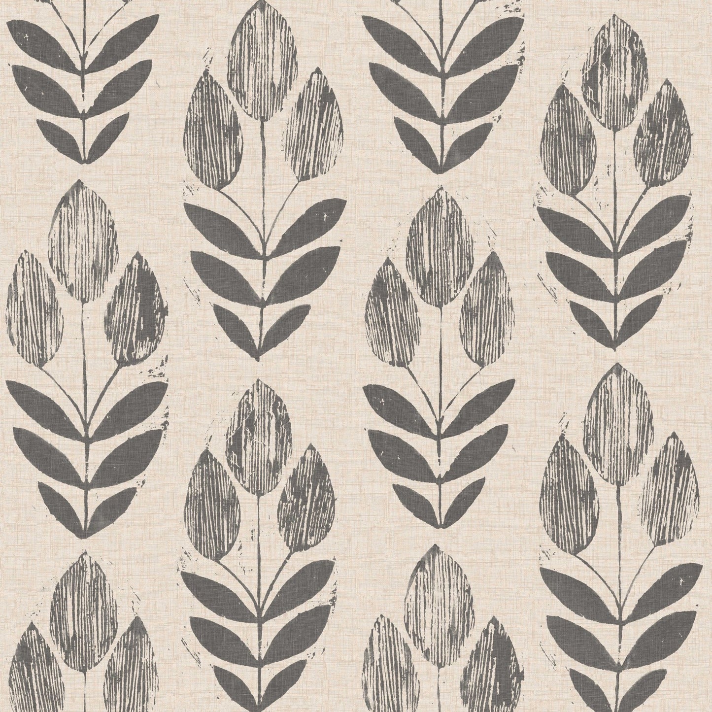 NuWallpaper Folk Tulip Peel and Stick Wallpaper, Neutral, Textured Removable Wallpaper, 20.5 in x 18 ft