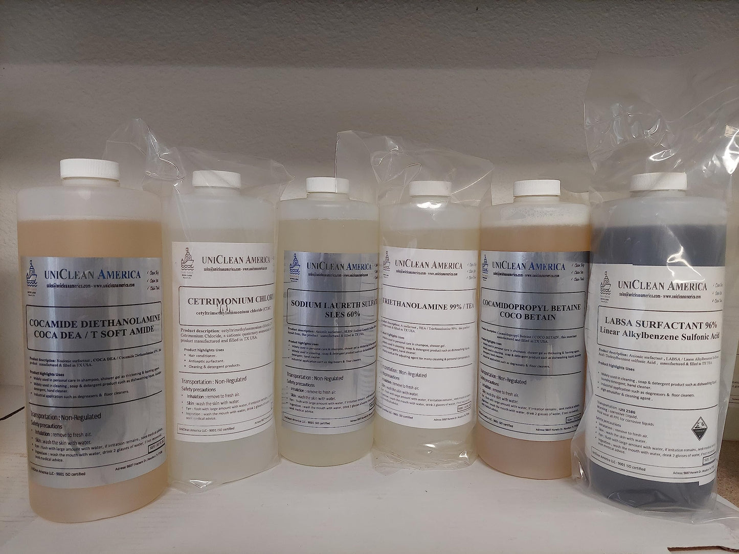 Sodium Laureth Sulfate I Sodium Lauryl Ether Sulfate - SLES 30% - UniClean America - Made in USA - Size: 16 fl oz