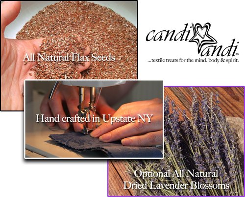 Candi Andi Handmade Luxe Serenity Eye Pillow - All-Natural Flaxseed - Unscented – Weighted Eye Mask for Yoga, Meditation, Hot & Cold Therapy - Violet Peacock - TEP-VP