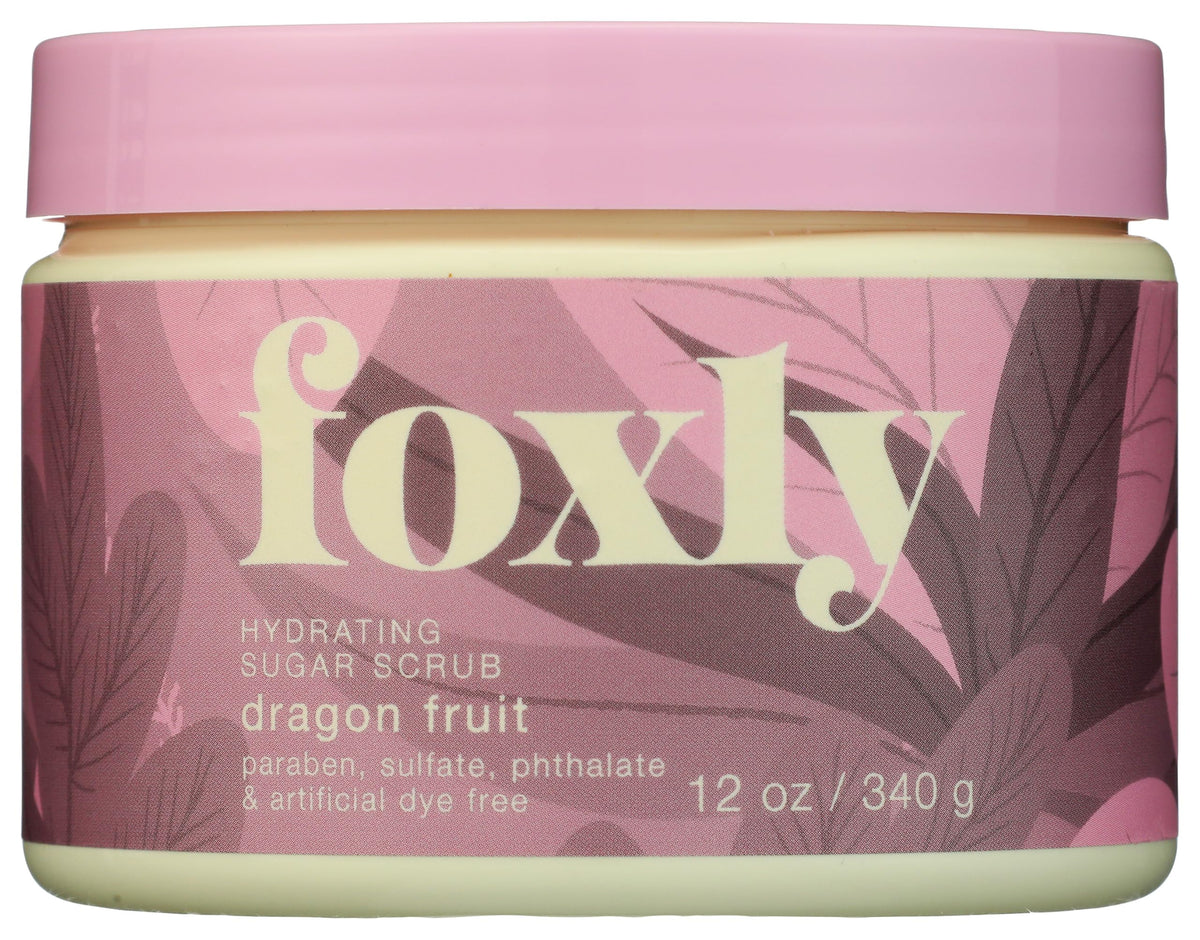 Foxly Dragon Fruit Body Scrub, 12 OZ