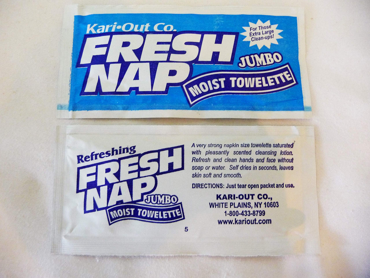 Moist Wet Wipe Wet Nap Towelette/Xtra Large 8 X 10 / Lemon Scent / 50 Count Pack