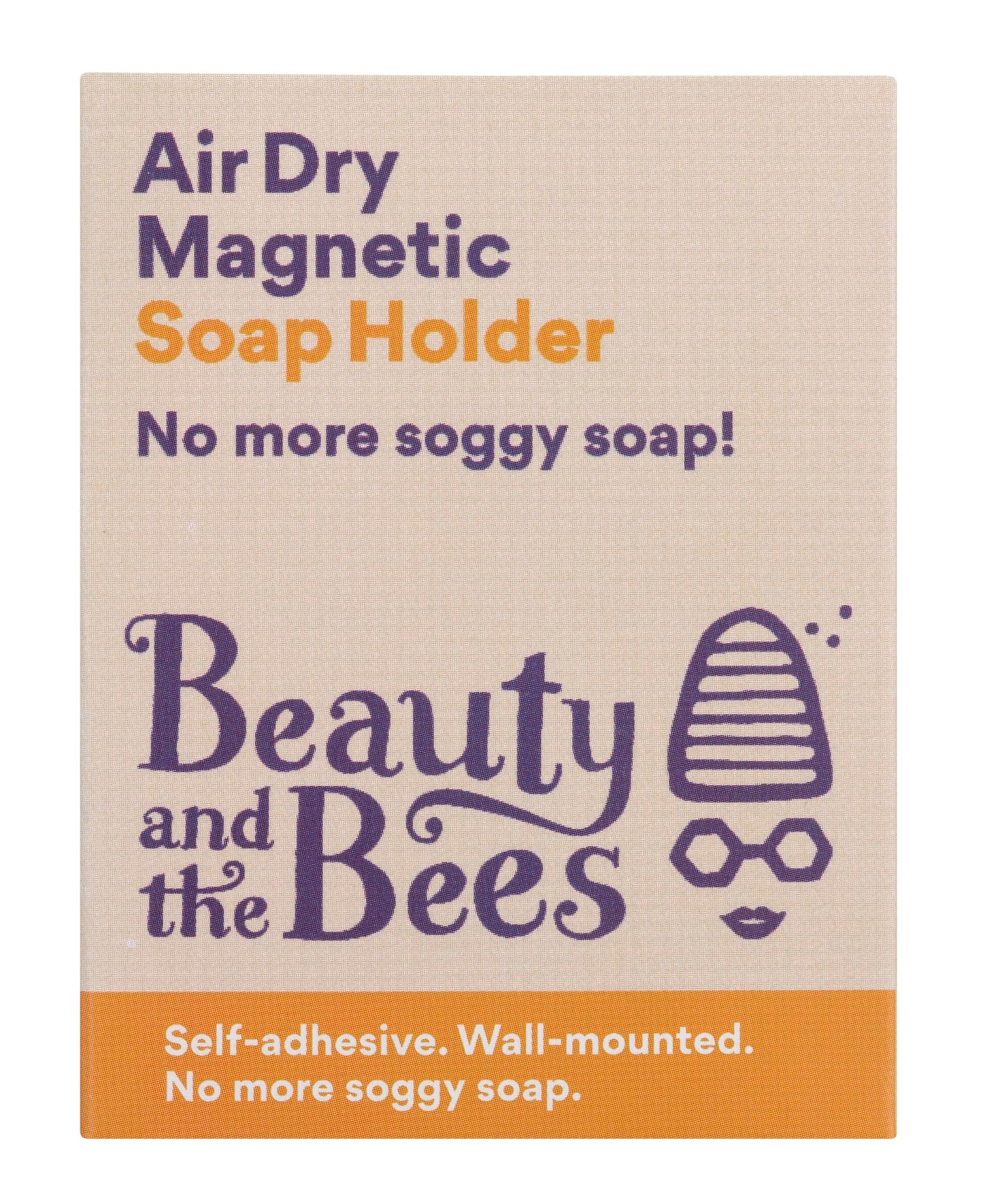 Beauty and the Bees Air Dry Magnetic Soap Holder in-Shower Storage for Soaps Bars - No More Soggy Soaps - Wooden Soap Dish Dispenser Bath Kitchen & Shower