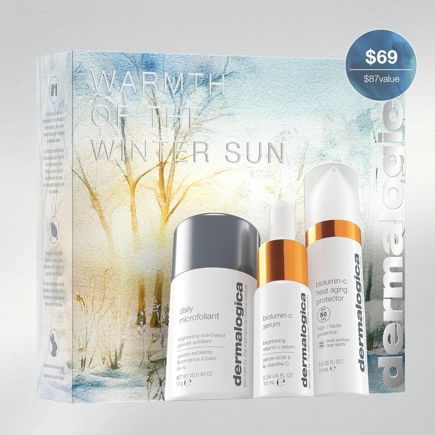 Dermalogica Travel-Sized Skin Care Set | Face Exfoliants, Serum & SPF Moisturizer