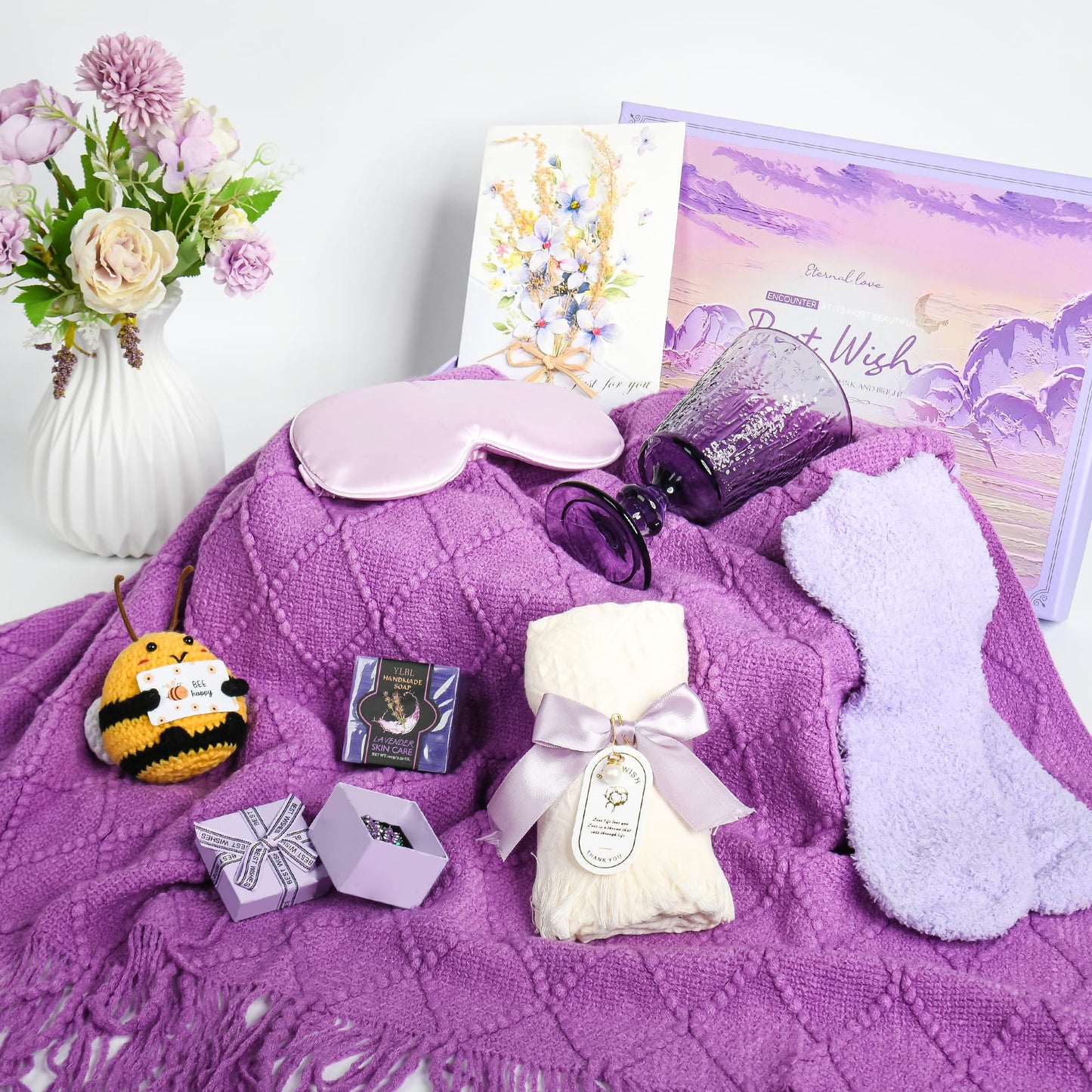 Kovtesiu Birthday Gifts for Women, Idea Lavender purple gifts for Mom Her Best Friends Sister, Lavender Christmas for Her