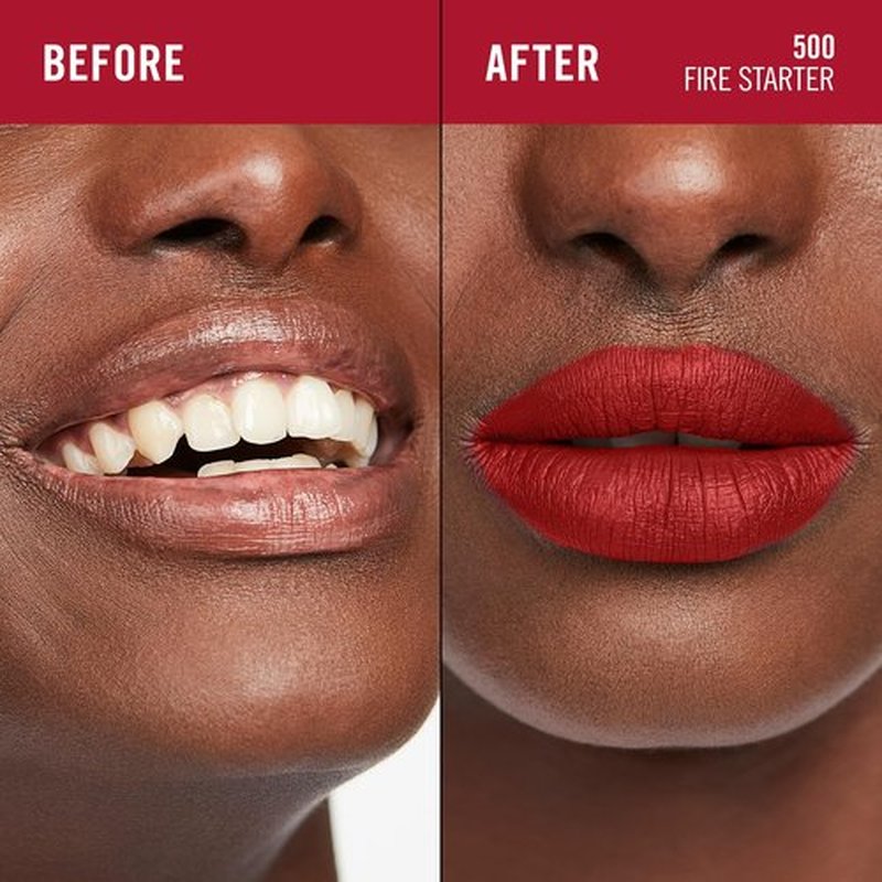 Rimmel London Lasting Mega Matte Liquid Lipstick, Long-Lasting, Hydrating, Vegan Formula - 500 - Fire Starter, 0.25oz