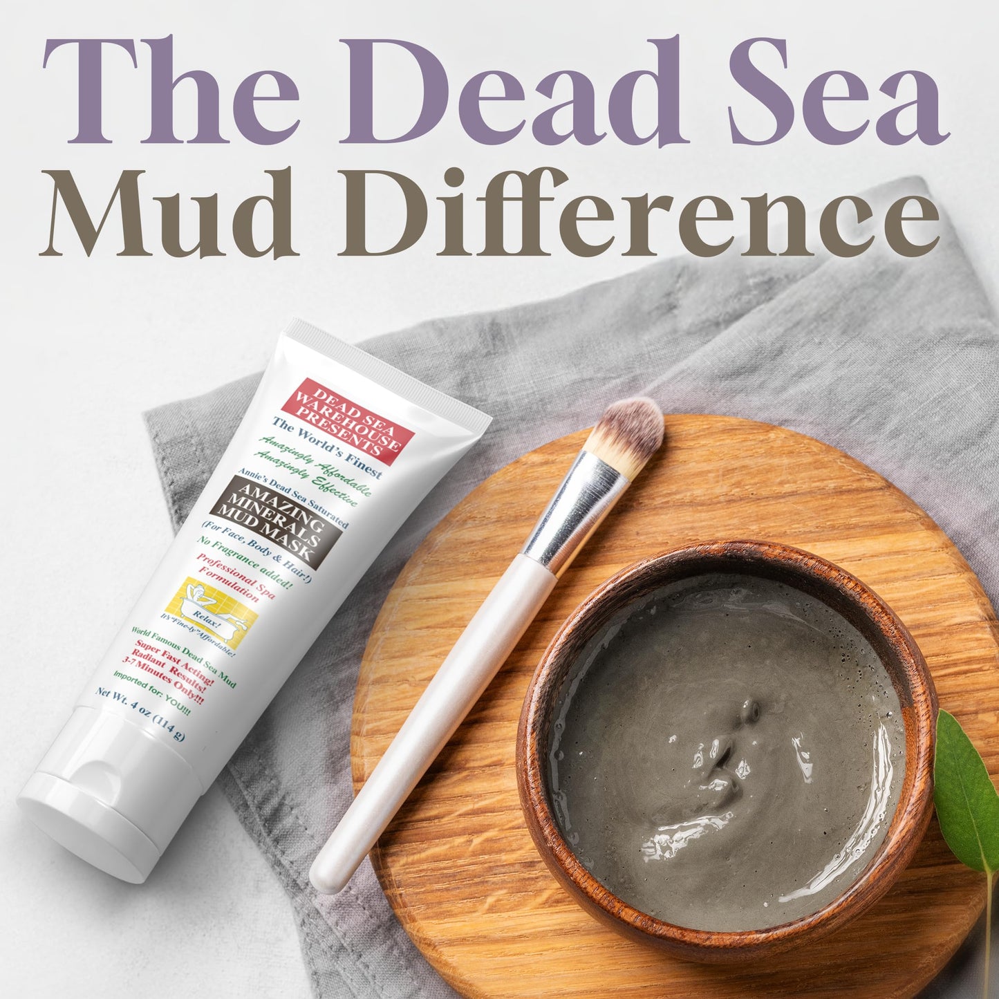 Dead Sea Warehouse – Amazing Minerals Mud Mask – 4 OZ – Dead Sea Mud Cleansing Mask – Mineral Rich – Helps Exfoliate, Purify, & Nourish Skin