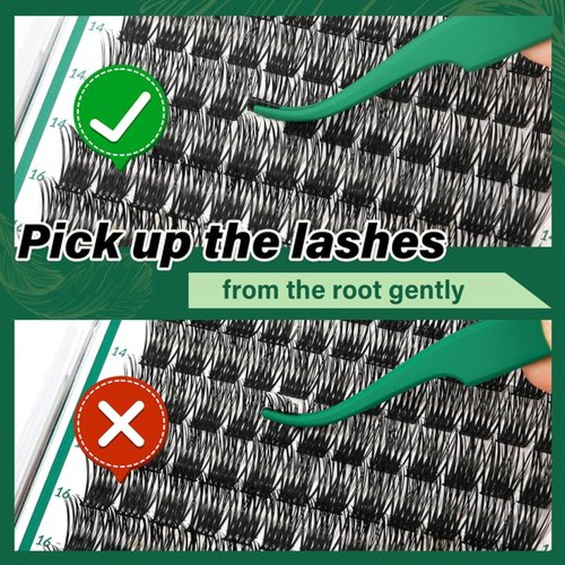 Lash Clusters 144pcs Individual Lashes D Curl 10mm Eyelash Clusters KEYYOU Air Touch Cluster Lashes Super Lightweight Soft Wispy Comfortable Easy DIY at Home(Air03-D-10mm)