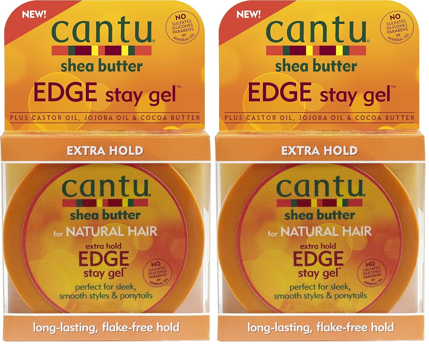 Cantu Natural Hair Styling Gel Stay Extreme Hold Tube, 8 Oz