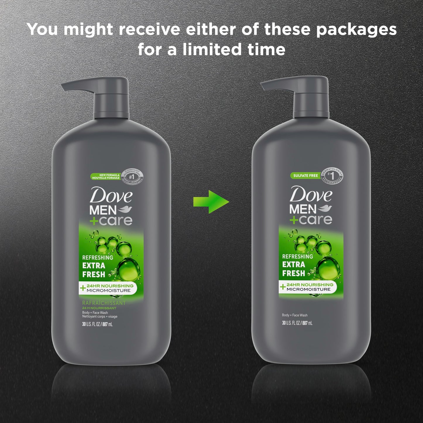 DOVE MEN + CARE Body and Face Wash Refreshing Extra Fresh Men's Body Wash with 24-Hour Nourishing Micromoisture Technology 30 oz