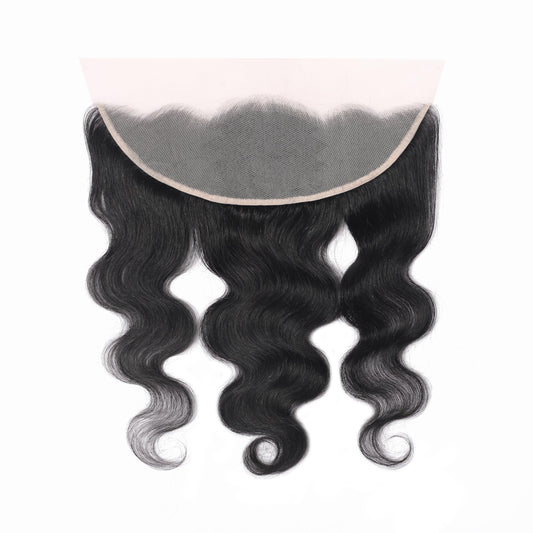 13x4 Lace Frontal Closure Body Wave Frontal Ear to Ear HD Lace Frontal Pre Plucked With Baby Hair 13x4 Body Wave Human Hair Frontal Closures 150% Density Natural Color (18 Inch)