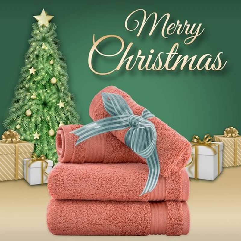American Veteran Towel, 100% Cotton Turkish Washcloths for Bathroom Essentials 4 Pack, Soft Absorbent Wash Cloths Quick Drying Small Towels Washrags, Coral