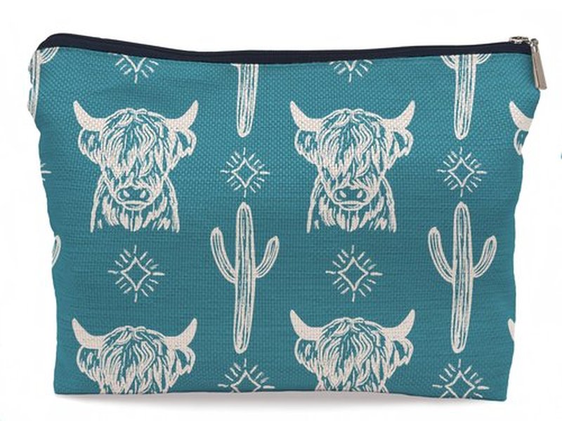 Lacosu Western Makeup Bag,Western Gifts For Women,Cow Makeup Bag,Cowgirl Stuff,Western Stuff For Women,Western Gifts,Cowgirl Gifts(COW E)