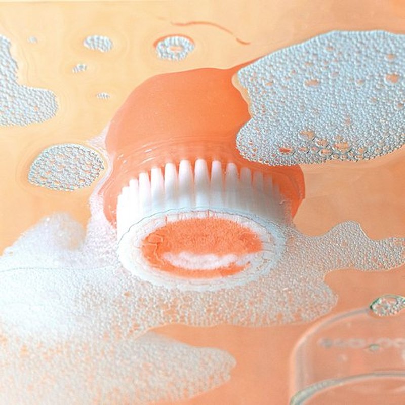 EcoTools Mini Facial Cleansing Brush, Infused with Citrus, Boosts Collagen, Safe for Sensitive Skin, Exfoliates & Clean Pores, Travel Sized, Ecofriendly, Vegan & Cruelty-Free, 2 Count