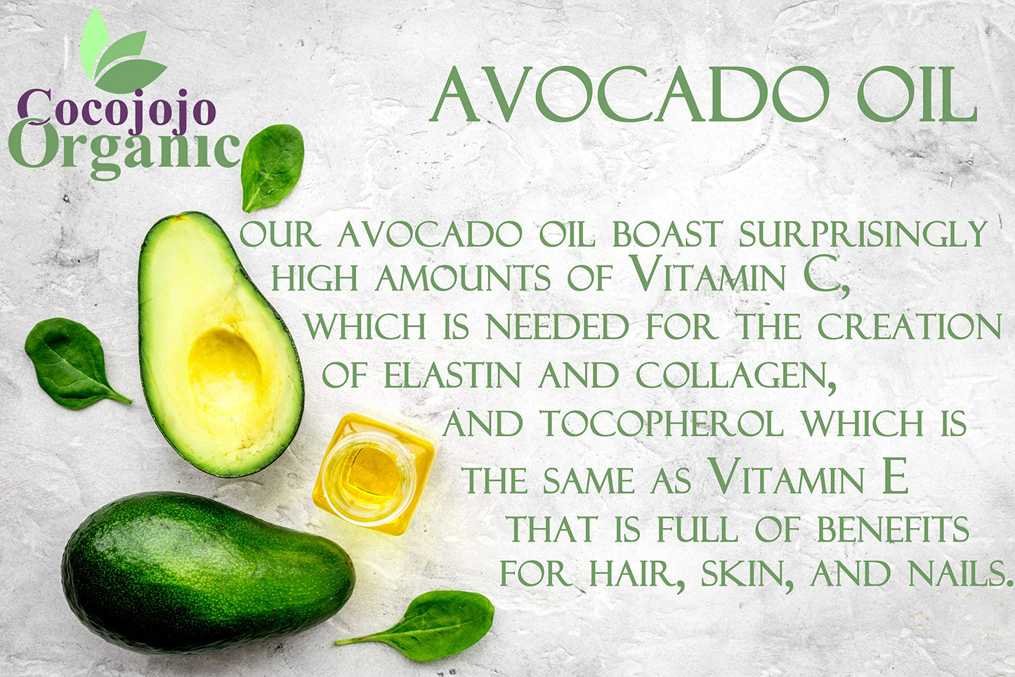 cocojojo AVOCADO OIL - Cold Pressed Partially Filtered 8 oz Pure Seed Oil Extra Virgin Unrefined Moisturizer