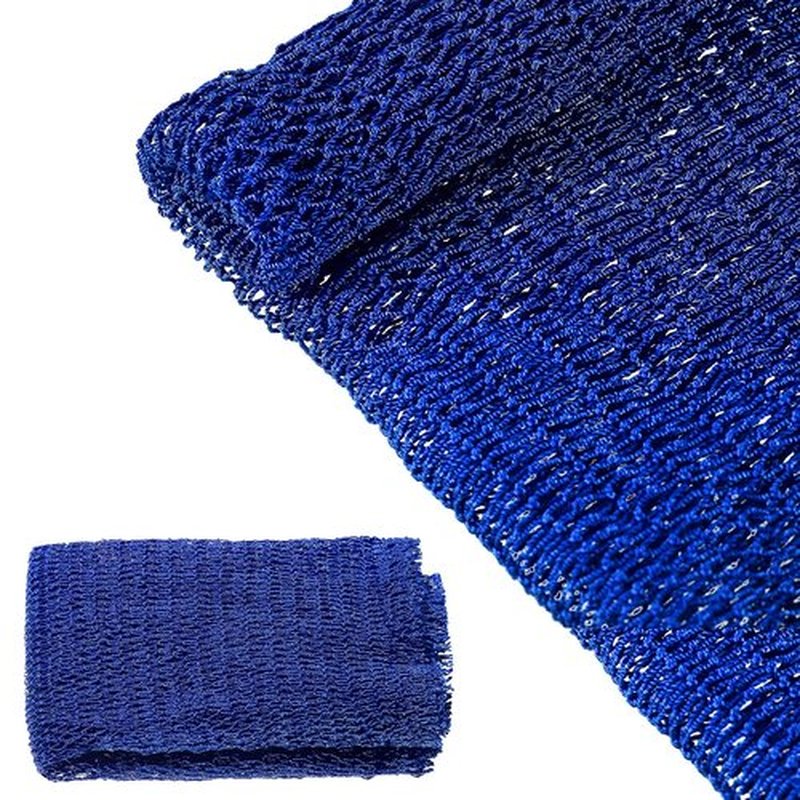 Geiserailie African Long Bathing Net Sponge Long Net Shower Body Scrubber Back Scrubber Skin Smoother Net Bathing Sponge for Daily Use or Stocking Stuffer(Blue)