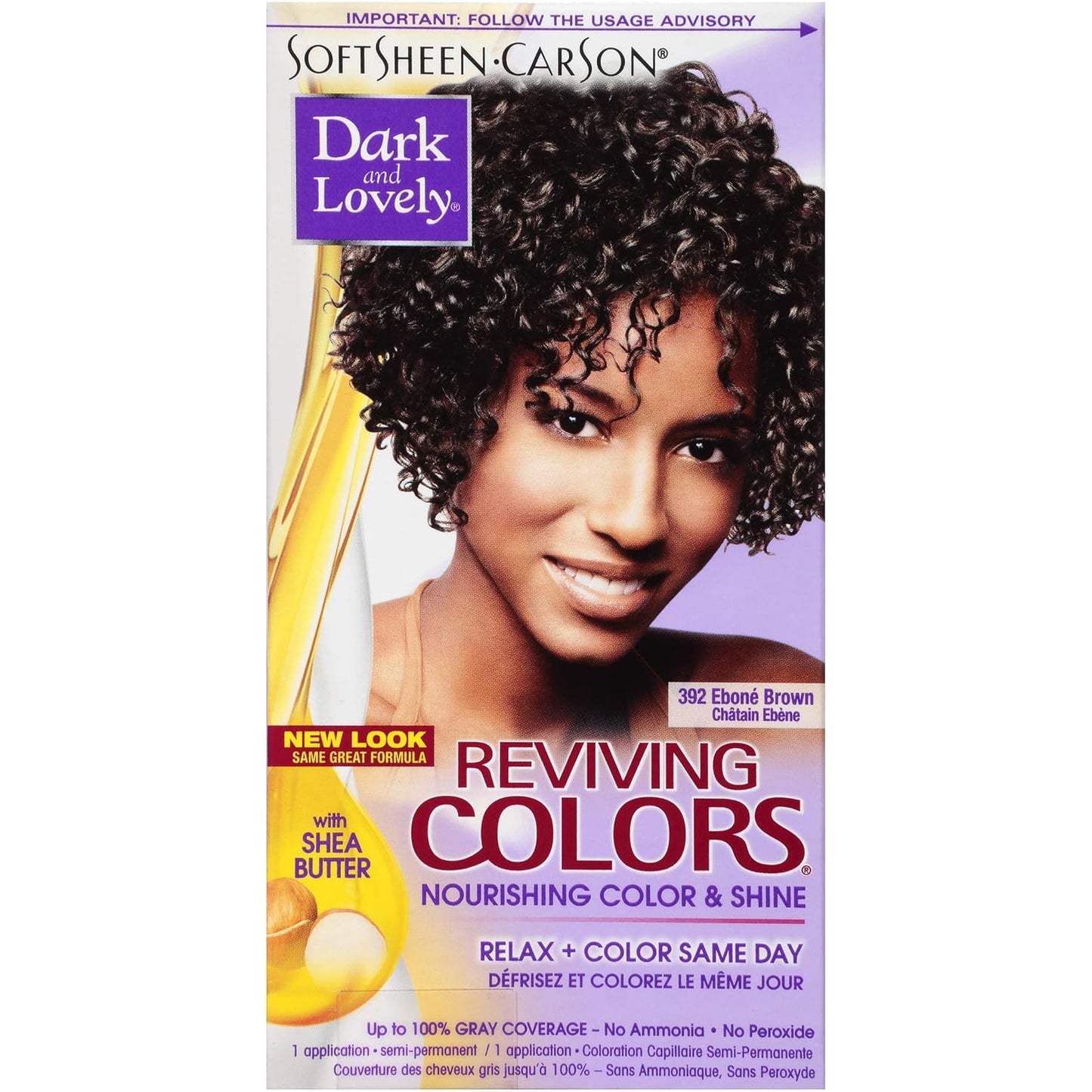 Dark and Lovely Reviving Colors Nourishing Hair Color, Spiced Auburn 393 - SoftSheen-Carson
